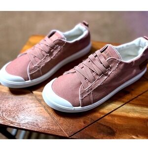 JENN ARDOR Women Pink Canvas Slip On Sneakers Super Comfy Foam Size 6.5 NWOT